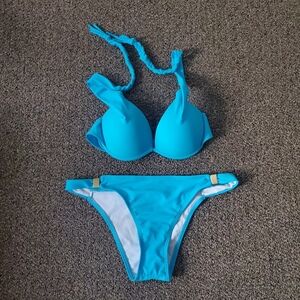 BRANDNEW TURQUOISE ROPE TIE BIKINI SET!
